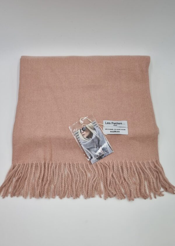 Sciarpa "Les Petites" Elisha Rosa 80 % CASHMERE - immagine 3